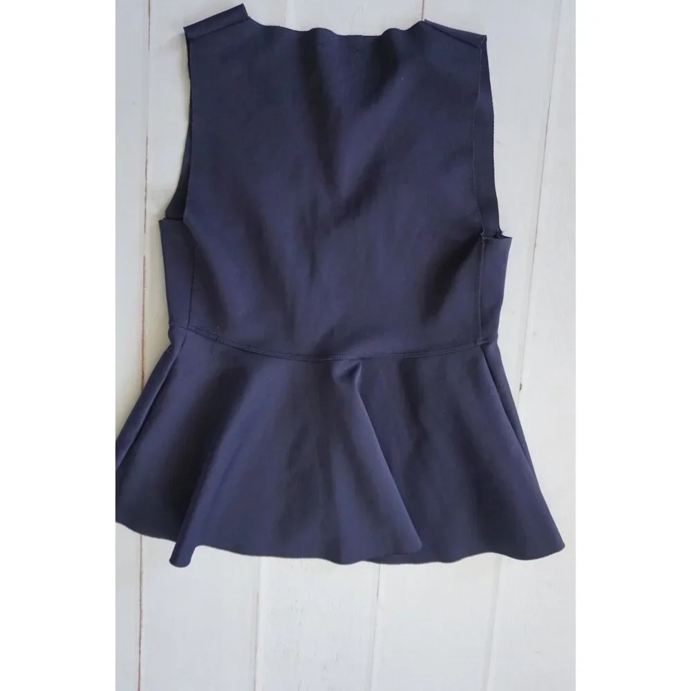 Zara Women Navy Peplum Top – Size S - Picture 3 of 3